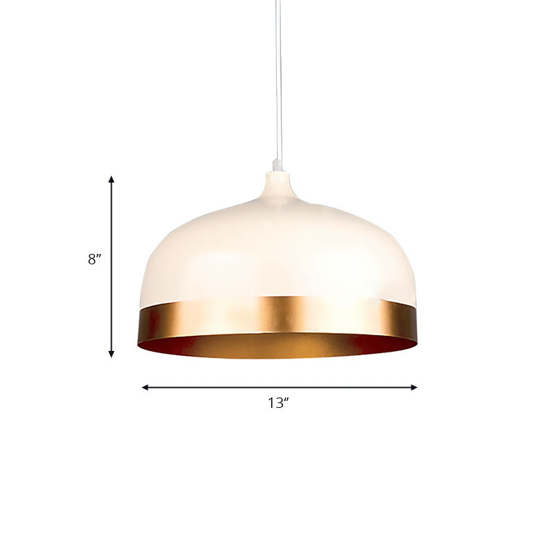 Modern Gold Hanging Lamp with Dome Shade 1 Head Metal Ceiling Pendant Light for Bedroom Clearhalo 'Ceiling Lights' 'Modern Pendants' 'Modern' 'Pendant Lights' 'Pendants' Lighting' 186398