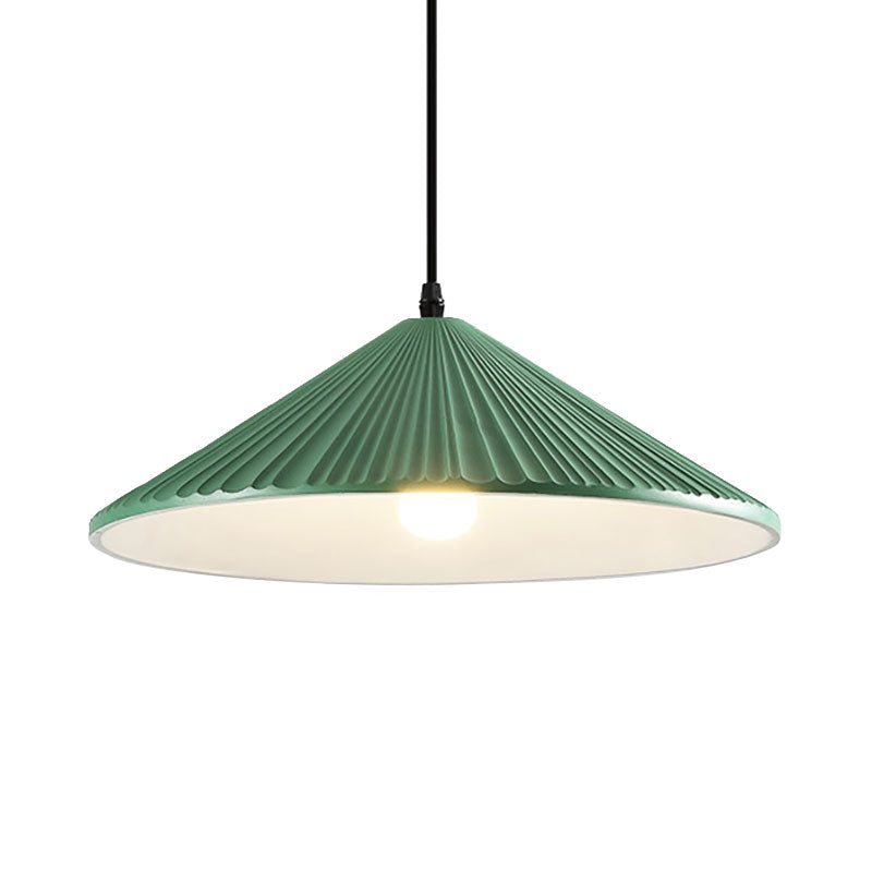 Hat Ceiling Pendant Light Modernism Resin 1 Light 8"/12.5"/16" Dia Grey/White/Black Hanging Lamp Kit Clearhalo 'Ceiling Lights' 'Modern Pendants' 'Modern' 'Pendant Lights' 'Pendants' Lighting' 186503