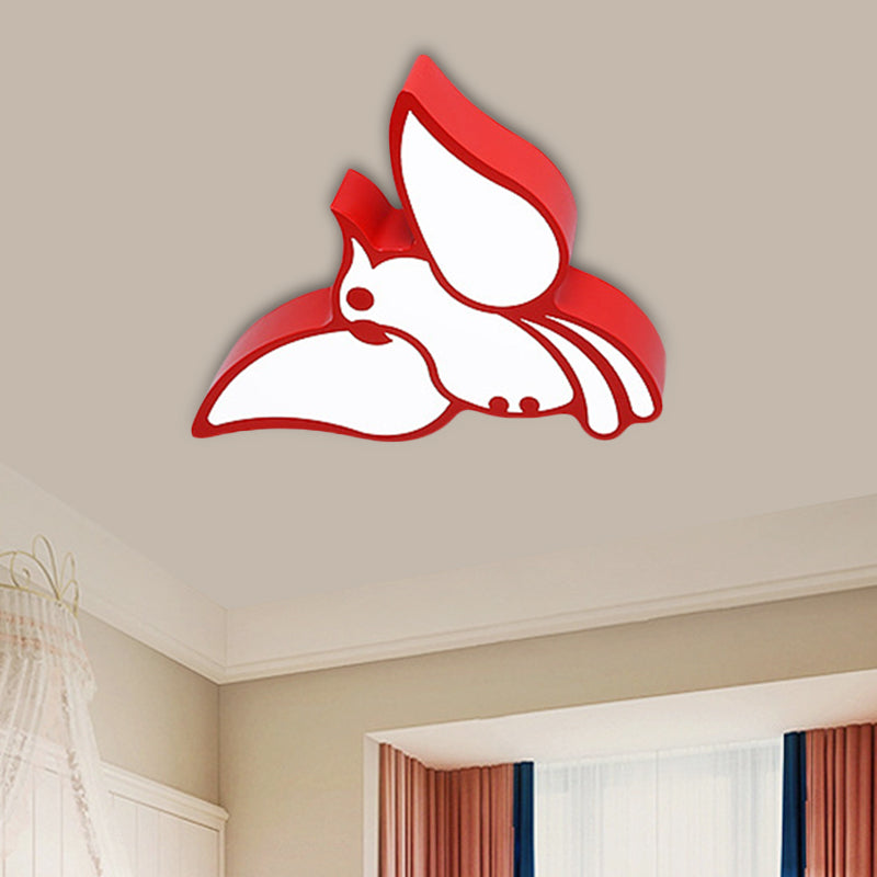 Acrylic Flying Parrot Flush Light Children Style Red/Pink/Blue LED Flush Mount Ceiling Fixture Clearhalo 'Ceiling Lights' 'Close To Ceiling Lights' 'Close to ceiling' 'Flush mount' Lighting' 1865324