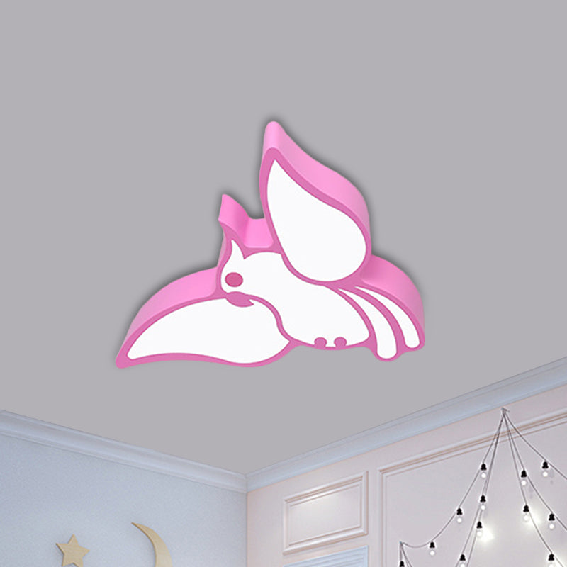 Acrylic Flying Parrot Flush Light Children Style Red/Pink/Blue LED Flush Mount Ceiling Fixture Clearhalo 'Ceiling Lights' 'Close To Ceiling Lights' 'Close to ceiling' 'Flush mount' Lighting' 1865328