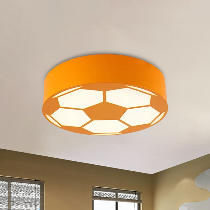 Red/Yellow/Blue Football Flushmount Children-Style LED Metal Flush Ceiling Light Fixture with Acrylic Shade Clearhalo 'Ceiling Lights' 'Close To Ceiling Lights' 'Close to ceiling' 'Flush mount' Lighting' 1865360