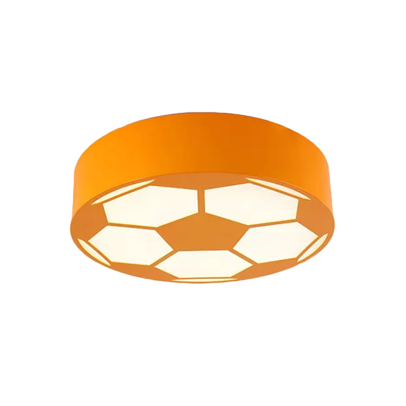 Red/Yellow/Blue Football Flushmount Children-Style LED Metal Flush Ceiling Light Fixture with Acrylic Shade Clearhalo 'Ceiling Lights' 'Close To Ceiling Lights' 'Close to ceiling' 'Flush mount' Lighting' 1865362