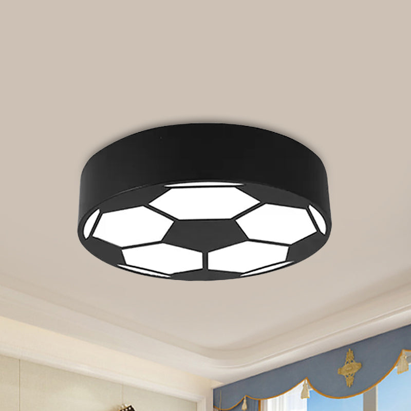 Red/Yellow/Blue Football Flushmount Children-Style LED Metal Flush Ceiling Light Fixture with Acrylic Shade Clearhalo 'Ceiling Lights' 'Close To Ceiling Lights' 'Close to ceiling' 'Flush mount' Lighting' 1865369