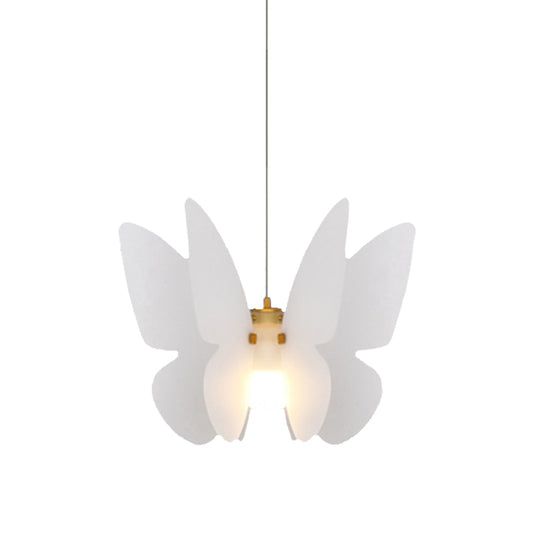 Butterfly Ceiling Hang Fixture Modern Acrylic Single Head Dinning Room Pendant Light Kit in White Clearhalo 'Ceiling Lights' 'Modern Pendants' 'Modern' 'Pendant Lights' 'Pendants' Lighting' 1865451