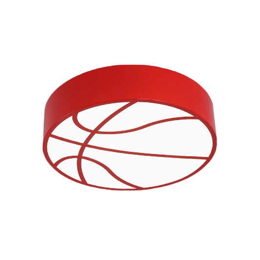 Red/Blue/Green Basketball Ceiling Fixture Children LED Acrylic Flush Mount Recessed Lighting Clearhalo 'Ceiling Lights' 'Close To Ceiling Lights' 'Close to ceiling' 'Flush mount' Lighting' 1865575