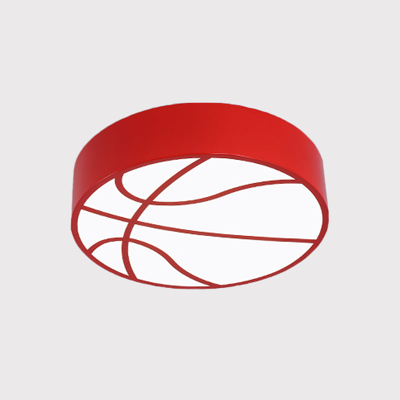 Red/Blue/Green Basketball Ceiling Fixture Children LED Acrylic Flush Mount Recessed Lighting Clearhalo 'Ceiling Lights' 'Close To Ceiling Lights' 'Close to ceiling' 'Flush mount' Lighting' 1865576