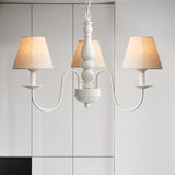 Nordic Tapered Shade Chandelier Metal 3 Lights Candy Colored Hanging Light for Baby Bedroom Clearhalo 'Ceiling Lights' 'Chandeliers' Lighting' options 186558