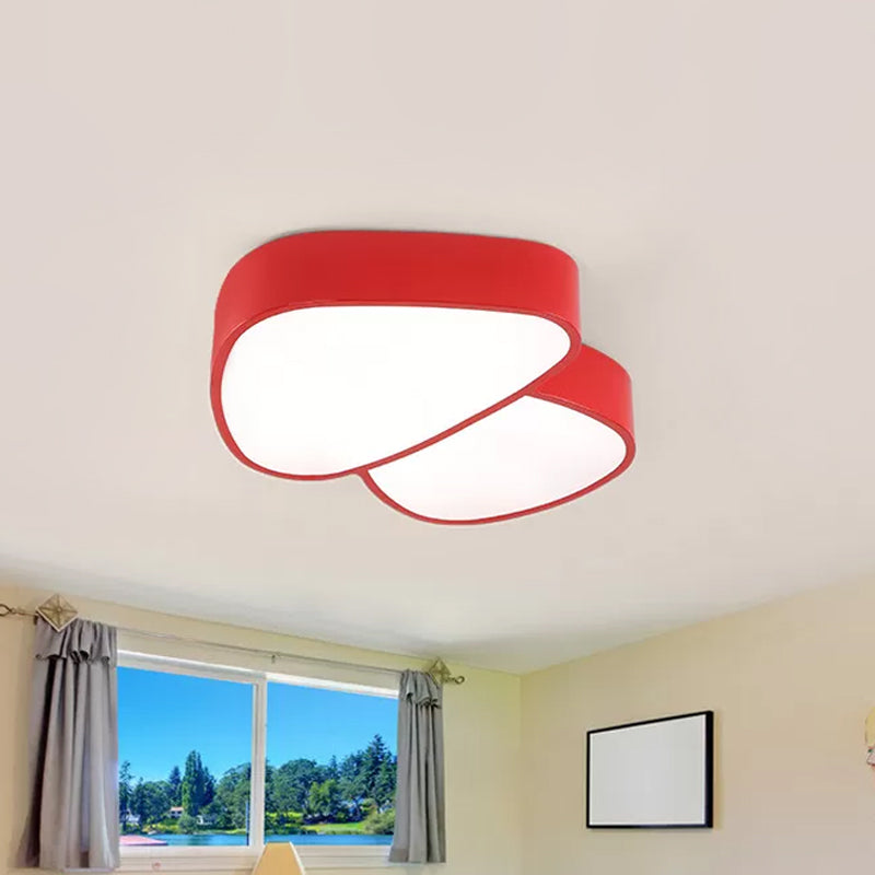 Mushroom LED Close to Ceiling Lamp Kids Acrylic Red/Yellow/Blue Flush Mount Light Fixture for Sleeping Room Clearhalo 'Ceiling Lights' 'Close To Ceiling Lights' 'Close to ceiling' 'Flush mount' Lighting' 1865650