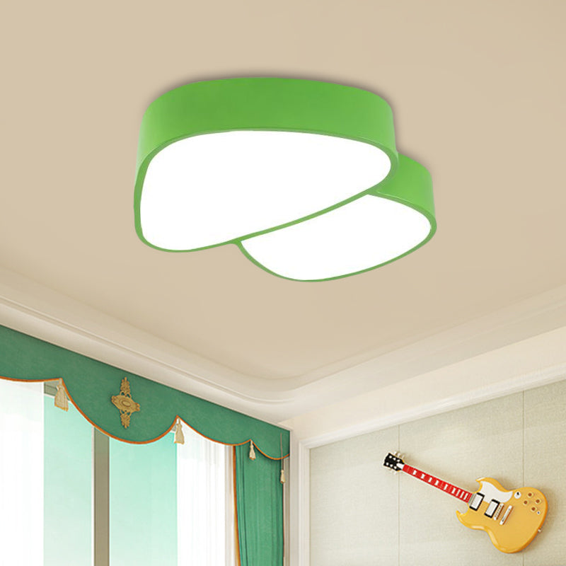 Mushroom LED Close to Ceiling Lamp Kids Acrylic Red/Yellow/Blue Flush Mount Light Fixture for Sleeping Room Clearhalo 'Ceiling Lights' 'Close To Ceiling Lights' 'Close to ceiling' 'Flush mount' Lighting' 1865654