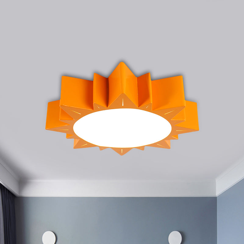 LED Kindergarten Flush Mount Children Red/Yellow/Blue Ceiling Light Fixture with Sun Acrylic Shade Clearhalo 'Ceiling Lights' 'Close To Ceiling Lights' 'Close to ceiling' 'Flush mount' Lighting' 1865727