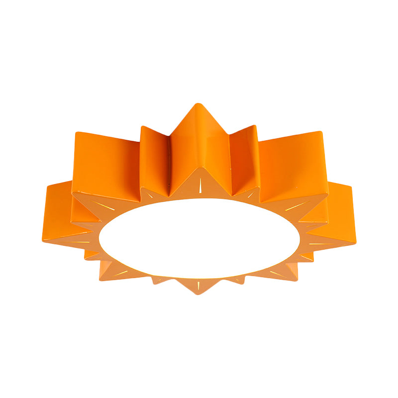 LED Kindergarten Flush Mount Children Red/Yellow/Blue Ceiling Light Fixture with Sun Acrylic Shade Clearhalo 'Ceiling Lights' 'Close To Ceiling Lights' 'Close to ceiling' 'Flush mount' Lighting' 1865728