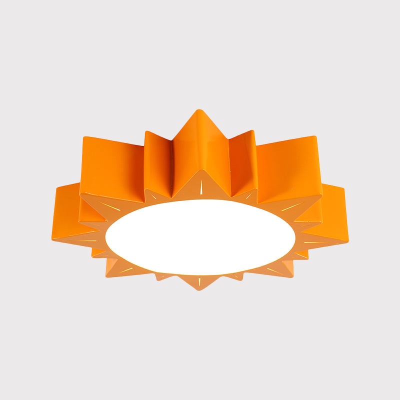 LED Kindergarten Flush Mount Children Red/Yellow/Blue Ceiling Light Fixture with Sun Acrylic Shade Clearhalo 'Ceiling Lights' 'Close To Ceiling Lights' 'Close to ceiling' 'Flush mount' Lighting' 1865729