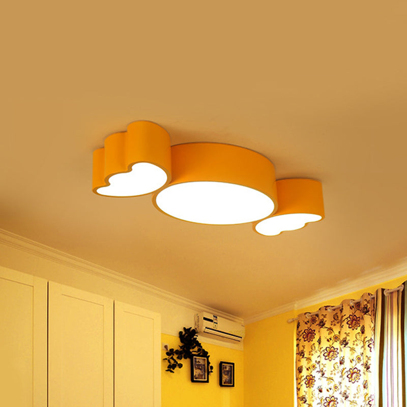 Children LED Ceiling Lighting with Acrylic Shade Red/Pink/Yellow Candy Flush Mount Light Fixture Clearhalo 'Ceiling Lights' 'Close To Ceiling Lights' 'Close to ceiling' 'Flush mount' Lighting' 1865771