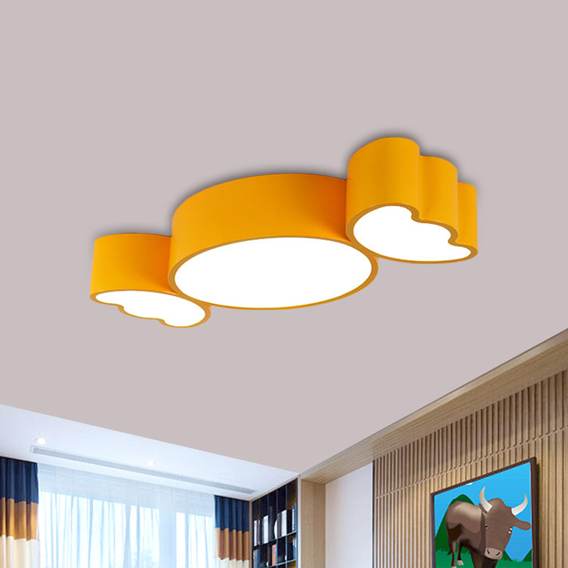 Children LED Ceiling Lighting with Acrylic Shade Red/Pink/Yellow Candy Flush Mount Light Fixture Clearhalo 'Ceiling Lights' 'Close To Ceiling Lights' 'Close to ceiling' 'Flush mount' Lighting' 1865772