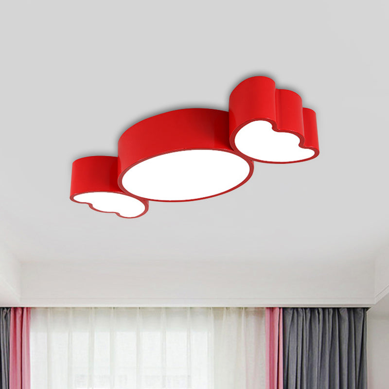 Children LED Ceiling Lighting with Acrylic Shade Red/Pink/Yellow Candy Flush Mount Light Fixture Clearhalo 'Ceiling Lights' 'Close To Ceiling Lights' 'Close to ceiling' 'Flush mount' Lighting' 1865775