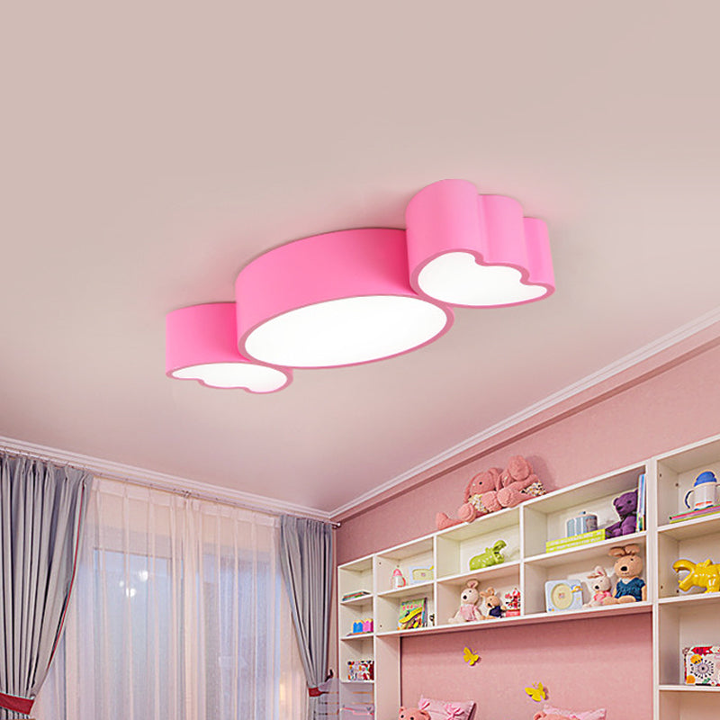 Children LED Ceiling Lighting with Acrylic Shade Red/Pink/Yellow Candy Flush Mount Light Fixture Clearhalo 'Ceiling Lights' 'Close To Ceiling Lights' 'Close to ceiling' 'Flush mount' Lighting' 1865779