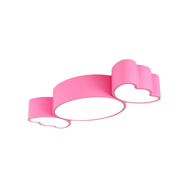 Children LED Ceiling Lighting with Acrylic Shade Red/Pink/Yellow Candy Flush Mount Light Fixture Clearhalo 'Ceiling Lights' 'Close To Ceiling Lights' 'Close to ceiling' 'Flush mount' Lighting' 1865781