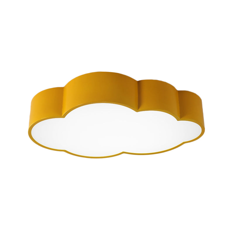 White/Red/Yellow Cloud Flush Ceiling Light Kids Acrylic Flush Mount Recessed Lighting for Kindergarten Clearhalo 'Ceiling Lights' 'Close To Ceiling Lights' 'Close to ceiling' 'Flush mount' Lighting' 1865797