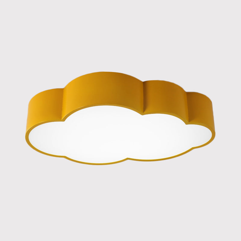 White/Red/Yellow Cloud Flush Ceiling Light Kids Acrylic Flush Mount Recessed Lighting for Kindergarten Clearhalo 'Ceiling Lights' 'Close To Ceiling Lights' 'Close to ceiling' 'Flush mount' Lighting' 1865798