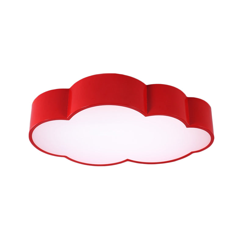 White/Red/Yellow Cloud Flush Ceiling Light Kids Acrylic Flush Mount Recessed Lighting for Kindergarten Clearhalo 'Ceiling Lights' 'Close To Ceiling Lights' 'Close to ceiling' 'Flush mount' Lighting' 1865801