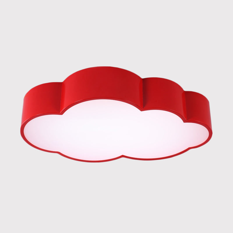 White/Red/Yellow Cloud Flush Ceiling Light Kids Acrylic Flush Mount Recessed Lighting for Kindergarten Clearhalo 'Ceiling Lights' 'Close To Ceiling Lights' 'Close to ceiling' 'Flush mount' Lighting' 1865802