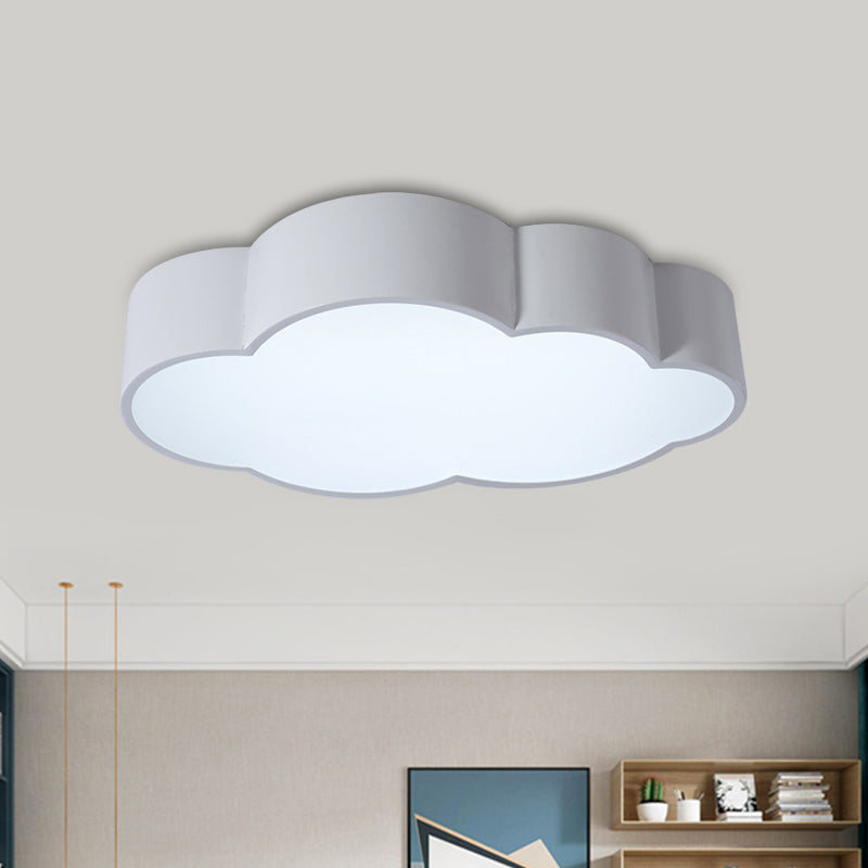 White/Red/Yellow Cloud Flush Ceiling Light Kids Acrylic Flush Mount Recessed Lighting for Kindergarten White Clearhalo 'Ceiling Lights' 'Close To Ceiling Lights' 'Close to ceiling' 'Flush mount' Lighting' 1865803