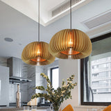 Donut Drawing Room Hanging Pendant Light Wood Single Light Farmhouse Suspension Lighting in Beige Clearhalo 'Ceiling Lights' 'Pendant Lights' 'Pendants' Lighting' 1865916