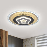 Grey Star/Loving Heart Ceiling Lamp Modern LED Acrylic Flush Mount Light Fixture for Sleeping Room Clearhalo 'Ceiling Lights' 'Close To Ceiling Lights' 'Close to ceiling' 'Flush mount' Lighting' 1866020