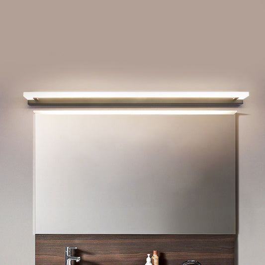 Slender Bathroom Vanity Light Acrylic LED Contemporary Wall Lighting Sconce in Black, Warm/White Light Black Clearhalo 'Modern wall lights' 'Modern' 'Vanity Lights' 'Wall Lights' Lighting' 1866037