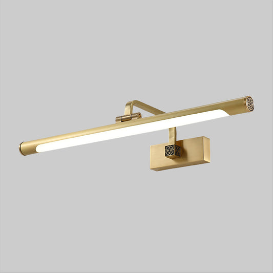Modernism Adjustable Vanity Light Metal Mirror Cabinet LED Wall Lamp with Linear Acrylic Shade Clearhalo 'Cast Iron' 'Glass' 'Industrial' 'Modern wall lights' 'Modern' 'Tiffany' 'Traditional wall lights' 'Vanity Lights' 'Wall Lights' Lighting' 1866088