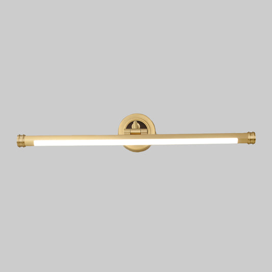 Black/Brass Tubular Wall Sconce Lighting Contemporary LED Metal Vanity Light Fixture with Adjustable Arm Clearhalo 'Cast Iron' 'Glass' 'Industrial' 'Modern wall lights' 'Modern' 'Tiffany' 'Traditional wall lights' 'Vanity Lights' 'Wall Lights' Lighting' 1866097