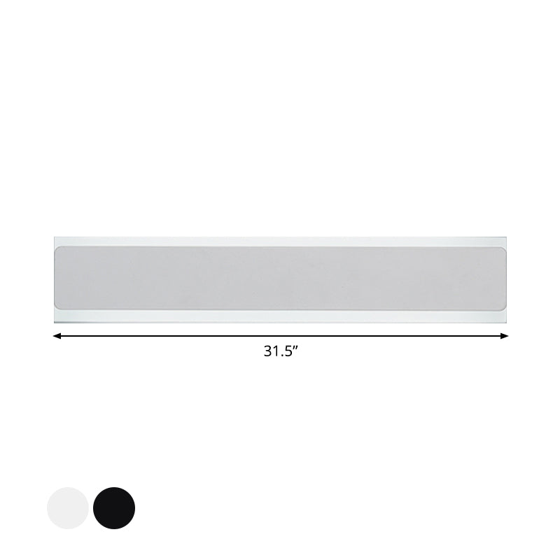 Streamlined LED Wall Lighting Idea Minimalism Metal Bedchamber Wall Sconce Light in Black/White Clearhalo 'Cast Iron' 'Glass' 'Industrial' 'Modern wall lights' 'Modern' 'Tiffany' 'Traditional wall lights' 'Wall Lamps & Sconces' 'Wall Lights' Lighting' 1866101