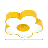 Macaroon Flower Ceiling Mounted Fixture Acrylic Nursery Room LED Flush Lighting in Yellow Clearhalo 'Ceiling Lights' 'Close To Ceiling Lights' 'Close to ceiling' 'Flush mount' Lighting' 1866796