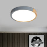 Circular Close to Ceiling Lighting Modernist Metal 12"/15"/19" Wide LED Flush Mount Light in Beige Grey Clearhalo 'Ceiling Lights' 'Close To Ceiling Lights' 'Close to ceiling' 'Flush mount' Lighting' 1866915