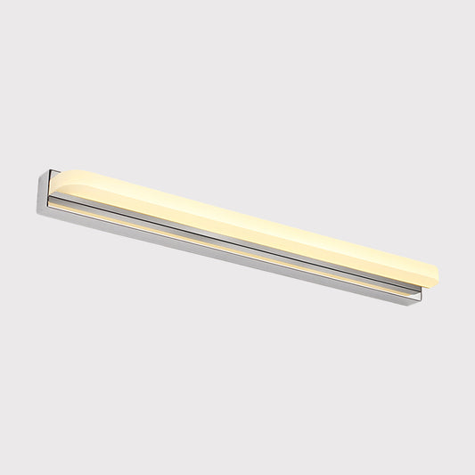 Cylinder Bar Light Contemporary Metal LED Shower Room Vanity Lighting Fixture in Nickel, Warm/White Light Clearhalo 'Cast Iron' 'Glass' 'Industrial' 'Modern wall lights' 'Modern' 'Tiffany' 'Traditional wall lights' 'Vanity Lights' 'Wall Lights' Lighting' 1866937