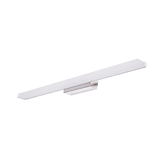 Linear Metallic Vanity Lighting Modernity LED White Wall Mounted Lamp in Warm/White Light Clearhalo 'Cast Iron' 'Glass' 'Industrial' 'Modern wall lights' 'Modern' 'Tiffany' 'Traditional wall lights' 'Vanity Lights' 'Wall Lights' Lighting' 1866945