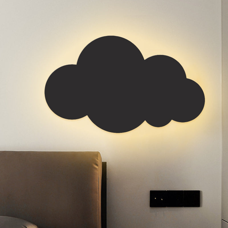 Cartoon LED Wall Mount Lighting Pink/Yellow/Blue Cloud Surface Wall Sconce with Metallic Shade Clearhalo 'Wall Lamps & Sconces' 'Wall Lights' Lighting' 1867107