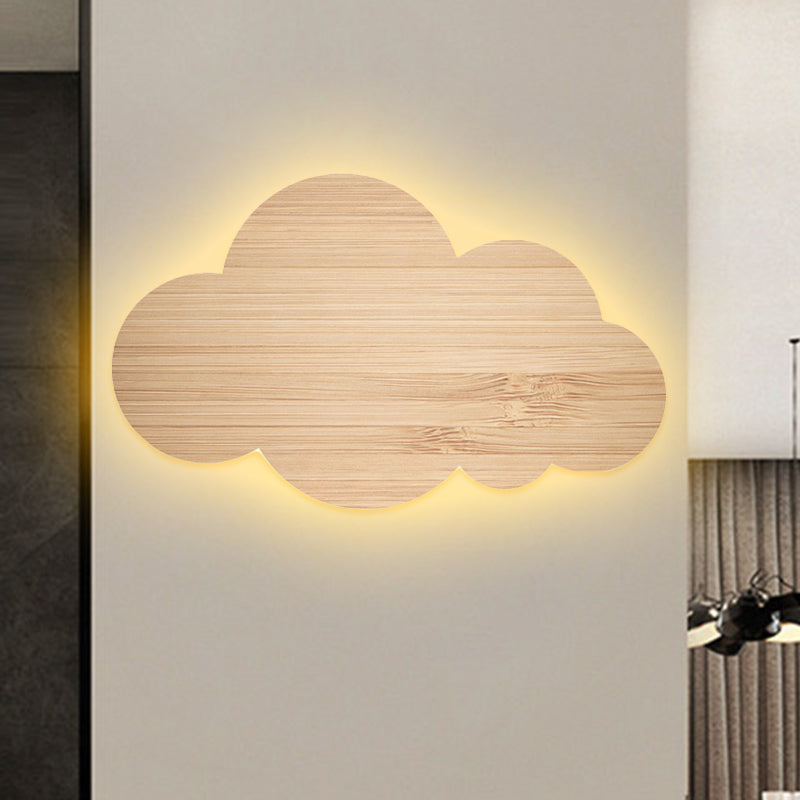 Cartoon LED Wall Mount Lighting Pink/Yellow/Blue Cloud Surface Wall Sconce with Metallic Shade Clearhalo 'Wall Lamps & Sconces' 'Wall Lights' Lighting' 1867110