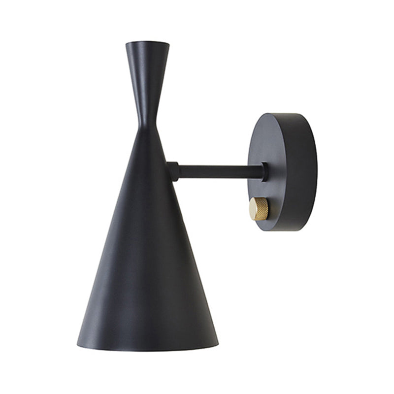 Black/White/Gold Trumpet Wall Sconce Light Contemporary 1/2/3 Light Metal Wall Light with Adjustable Arm Clearhalo 'Cast Iron' 'Glass' 'Industrial' 'Modern wall lights' 'Modern' 'Tiffany' 'Traditional wall lights' 'Wall Lamps & Sconces' 'Wall Lights' Lighting' 186722
