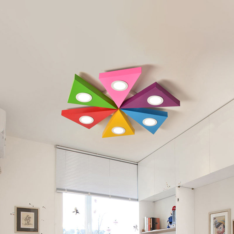 Windmill Acrylic Flushmount Ceiling Lamp Kids Multi-Color LED Flush Light Fixture Multi-Color Clearhalo 'Ceiling Lights' 'Close To Ceiling Lights' 'Close to ceiling' 'Flush mount' Lighting' 1867391