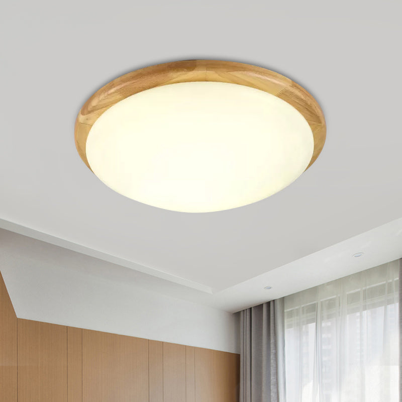 Modernism LED Close to Ceiling Lamp White Dome Flush Mount Fixture with Acrylic Shade in Warm/White/Natural Light White Clearhalo 'Ceiling Lights' 'Close To Ceiling Lights' 'Close to ceiling' 'Flush mount' Lighting' 1867456