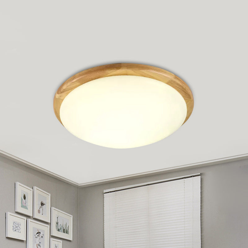 Modernism LED Close to Ceiling Lamp White Dome Flush Mount Fixture with Acrylic Shade in Warm/White/Natural Light Clearhalo 'Ceiling Lights' 'Close To Ceiling Lights' 'Close to ceiling' 'Flush mount' Lighting' 1867457