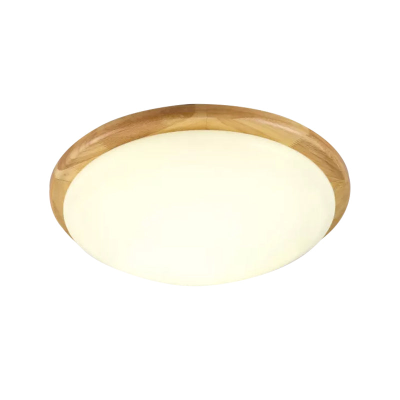 Modernism LED Close to Ceiling Lamp White Dome Flush Mount Fixture with Acrylic Shade in Warm/White/Natural Light Clearhalo 'Ceiling Lights' 'Close To Ceiling Lights' 'Close to ceiling' 'Flush mount' Lighting' 1867458