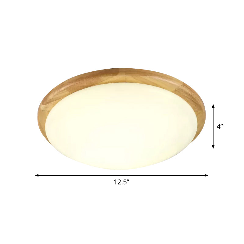 Modernism LED Close to Ceiling Lamp White Dome Flush Mount Fixture with Acrylic Shade in Warm/White/Natural Light Clearhalo 'Ceiling Lights' 'Close To Ceiling Lights' 'Close to ceiling' 'Flush mount' Lighting' 1867459