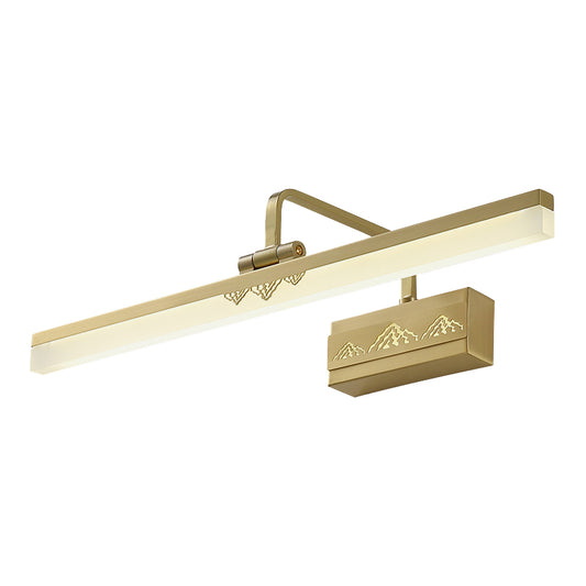 Tube Metallic Wall Sconce Lighting Simplicity LED Brass Vanity Light Fixture with Swing Arm Clearhalo 'Cast Iron' 'Glass' 'Industrial' 'Modern wall lights' 'Modern' 'Tiffany' 'Traditional wall lights' 'Vanity Lights' 'Wall Lights' Lighting' 1867746