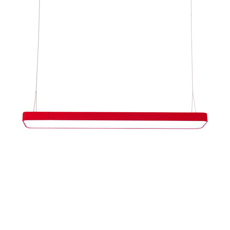 Kids LED Island Lighting Idea with Acrylic Shade Red Rectangular Pendant Light Fixture Clearhalo 'Ceiling Lights' 'Island Lights' Lighting' 1867763