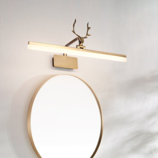 Tubular Wall Lighting Ideas Modernism Metal Gold Antler LED Vanity Light Fixture in Warm/White Light Gold Clearhalo 'Cast Iron' 'Glass' 'Industrial' 'Modern wall lights' 'Modern' 'Tiffany' 'Traditional wall lights' 'Vanity Lights' 'Wall Lights' Lighting' 1867865