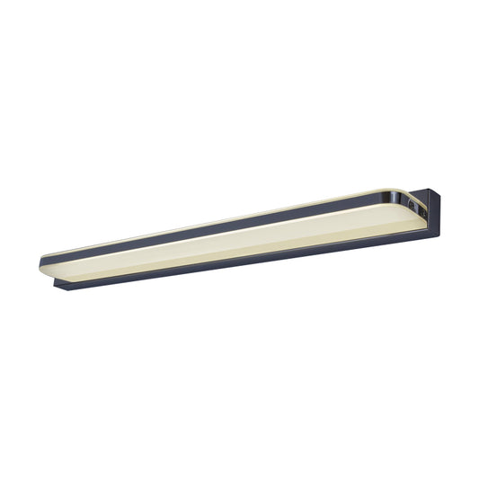 Modernism LED Vanity Wall Sconce Nickel Elongated Wall Lighting with Stainless-Steel Shade in Warm/White Light, 16"/19.5" L Clearhalo 'Modern wall lights' 'Modern' 'Vanity Lights' 'Wall Lights' Lighting' 1868093