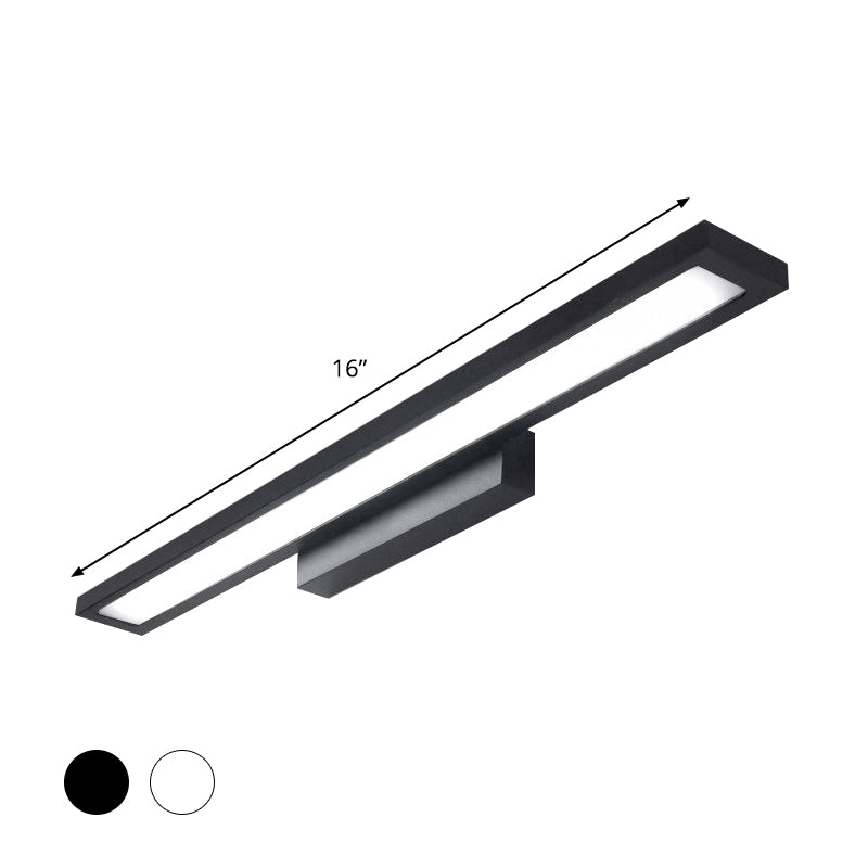 Tube Bathroom Vanity Lamp Metal LED Minimal Vanity Light Fixture in Black/Silver, Warm/White Light Clearhalo 'Cast Iron' 'Glass' 'Industrial' 'Modern wall lights' 'Modern' 'Tiffany' 'Traditional wall lights' 'Vanity Lights' 'Wall Lights' Lighting' 1868104