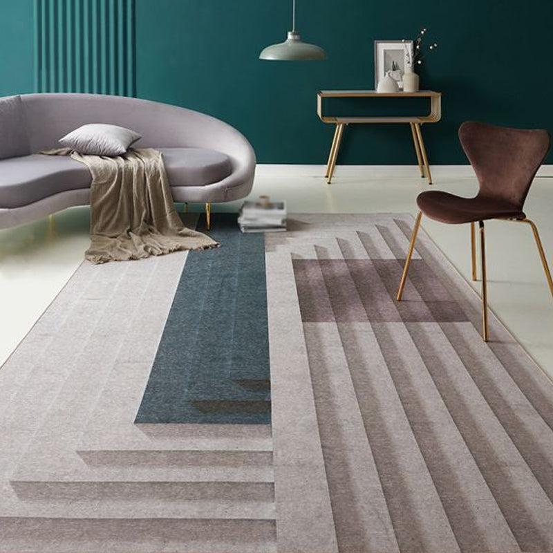 Tappeto per salotto grigio tappeto con moquette per animali domestici a  strisce minimalista a strisce di supporto per animali domestici - clearhalo  – Clearhalo